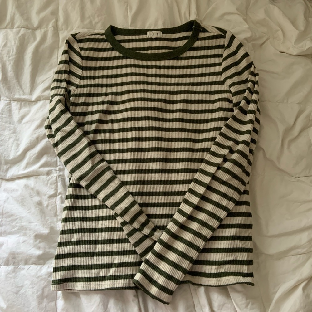 Aerie Striped Long Sleeve Top